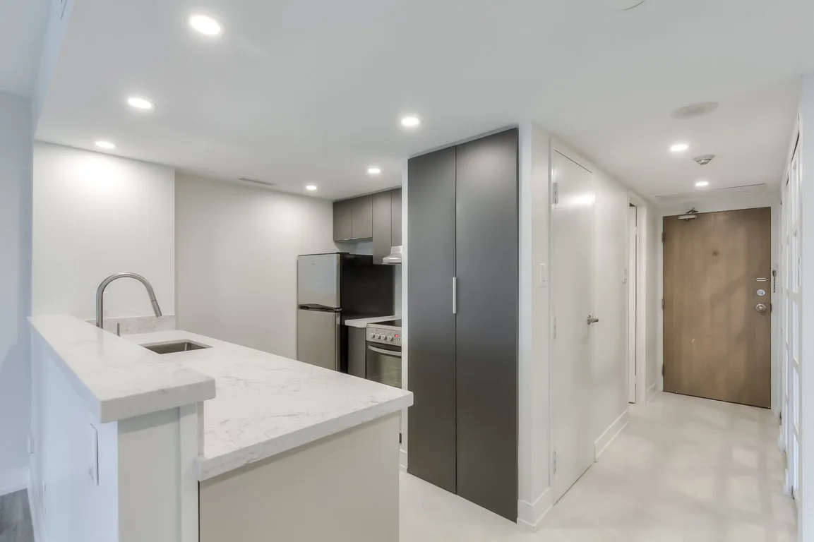 kitchen counters and cupboards