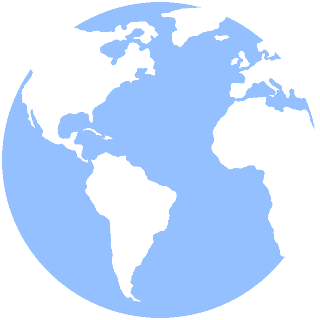 A blue and white globe