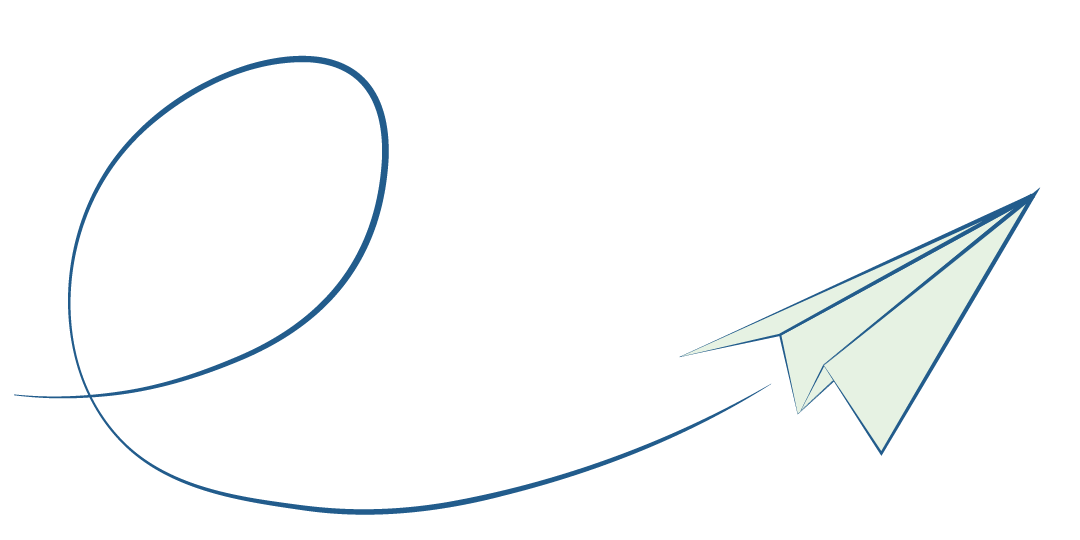an illustration of a paper airplane performing a loop in flight