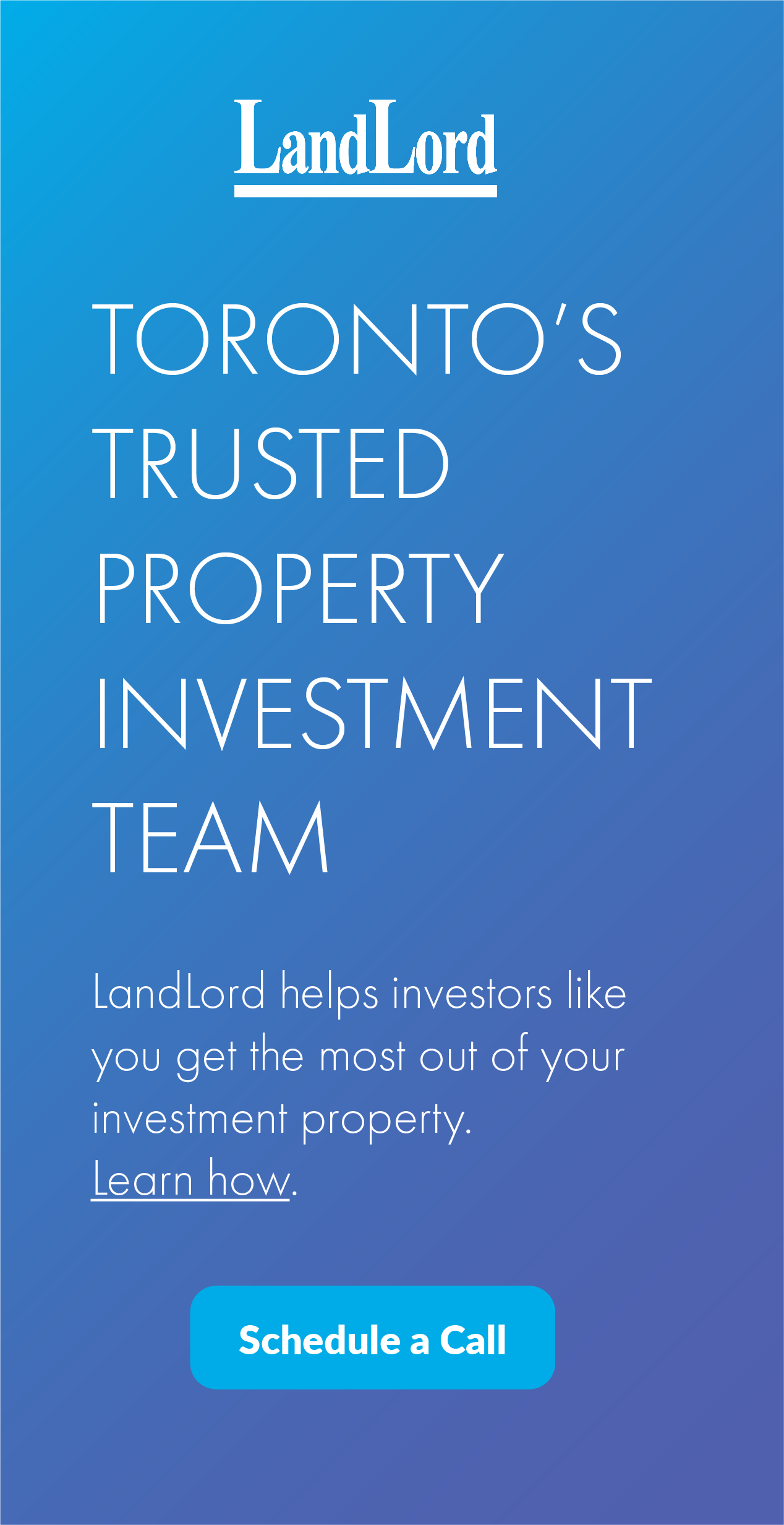 Banner for real estate investment