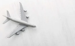 a white airplane on an white background