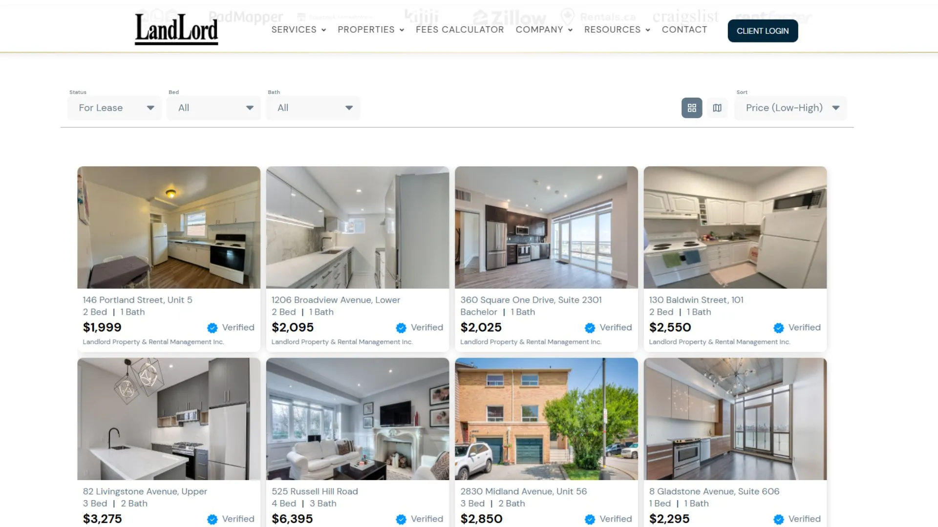 A property search website landlord.net
