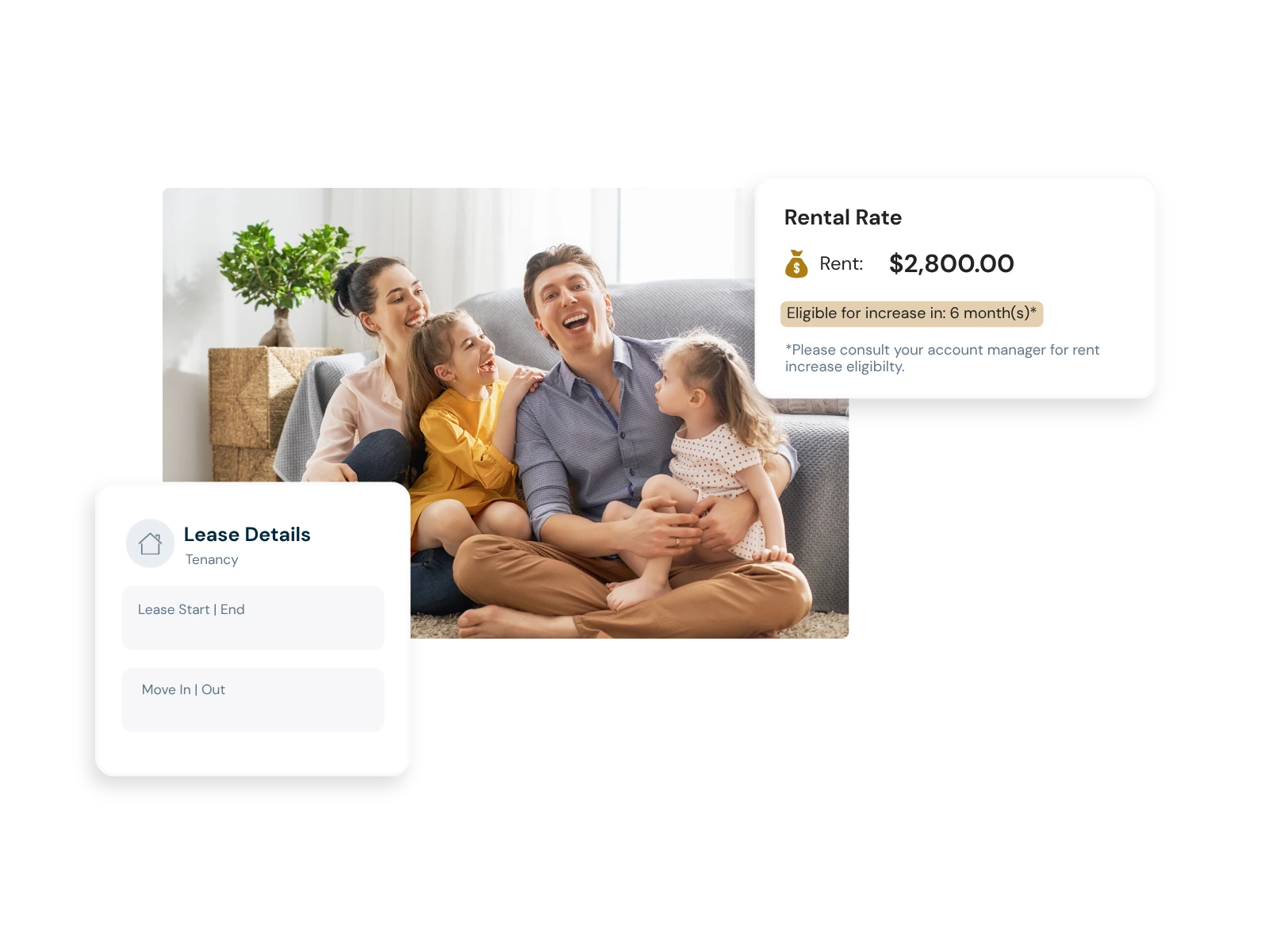 Current tenancy and lease information in the LandLord Client Portal