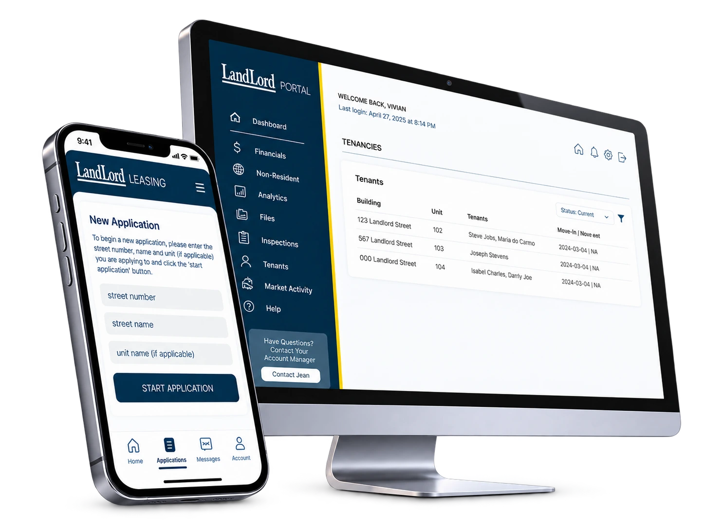 LandLord online rental application portal